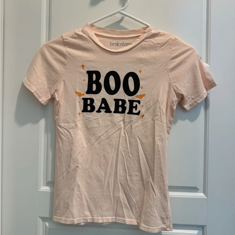 Brokedown Boo Babe Tee - Seashell Girls Shirt Size 8 Halloween Ghost Fall - Picture 2 of 5